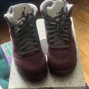 Jordan Kids Sneakers 7Y Gray burgundy women’s 8